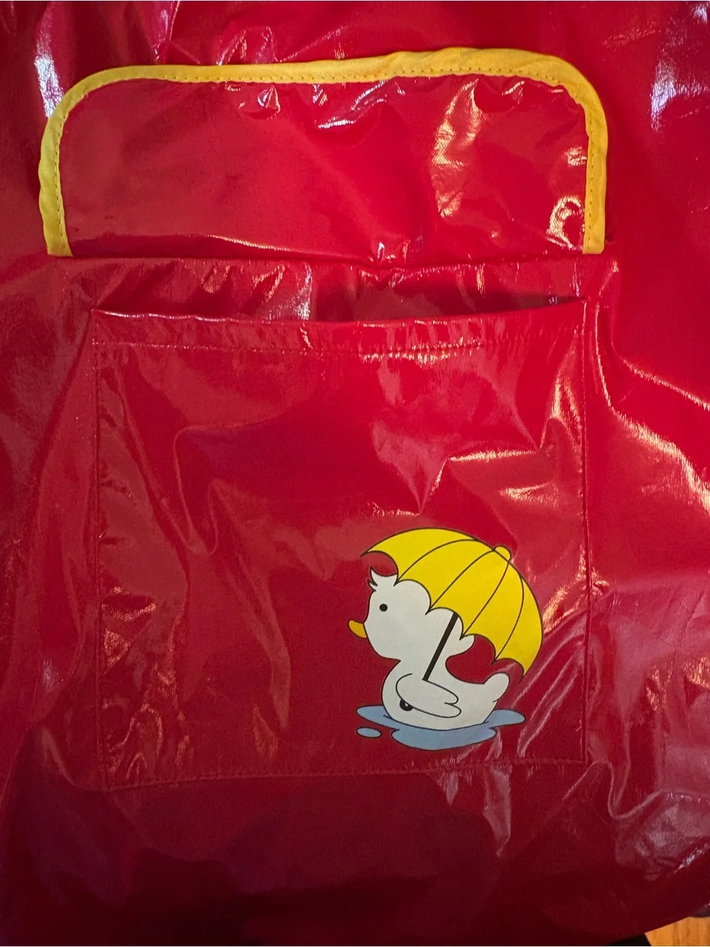 Adorable Red Duckie Dog Raincoat ☔️🐥